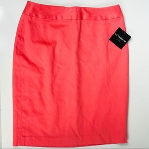 Coral Pencil Skirt Liz Claiborne Woven Size 6P